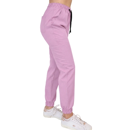 Joggery Medyczne W Kolorze Pudrowym Roz Casual Premium