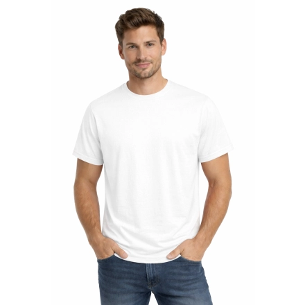 T Shirt Meski Krotki Rekaw 100 Bawelna Kolor Bialy