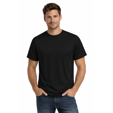 T Shirt Meski Krotki Rekaw 100 Bawelna Kolor Czarny