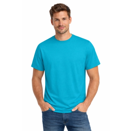 T Shirt Meski Krotki Rekaw 100 Bawelna Kolor Turkusowy