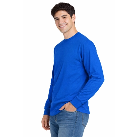 T Shirt Meski Z Dlugim Rekawem 170G Chabrowy Widok Z Boku 1