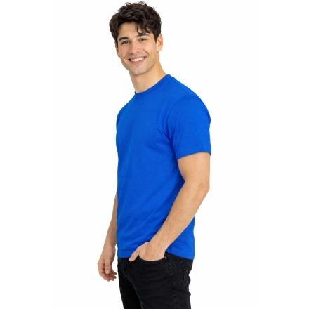 T Shirt Meski Z Krotkim Rekawem Gramatura 190G Chabrowy Widok Z Boku T Shirt Meski Z Krotkim Rekawem Gramatura 190G Chabrowy Widok Z Boku