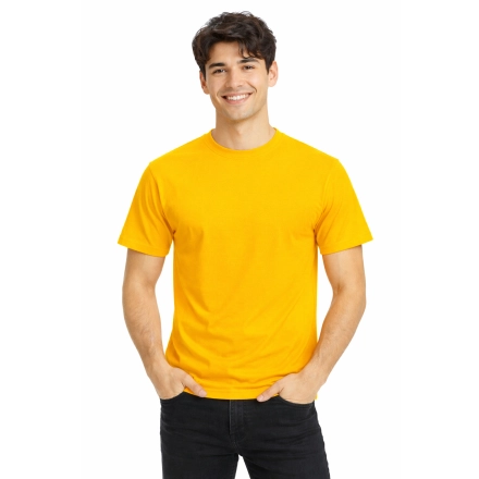 T Shirt Meski Z Krotkim Rekawem Gramatura 190G Ciemny Zolty