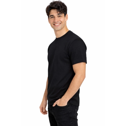 T Shirt Meski Z Krotkim Rekawem Gramatura 190G Czarny Widok Z Boku