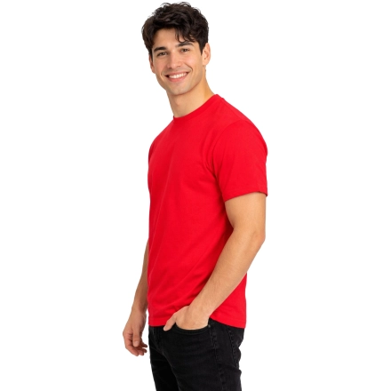 T Shirt Meski Z Krotkim Rekawem Gramatura 190G Czerwony Widok Z Boku