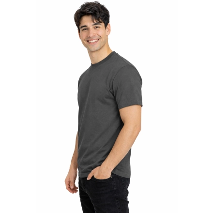 T Shirt Meski Z Krotkim Rekawem Gramatura 190G Grafitowy Widok Z Boku