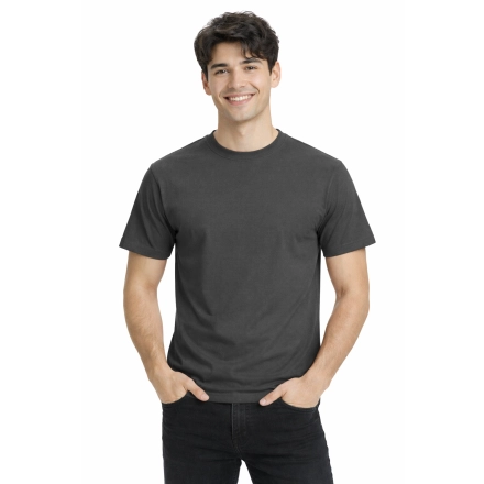 T Shirt Meski Z Krotkim Rekawem Gramatura 190G Grafitowy