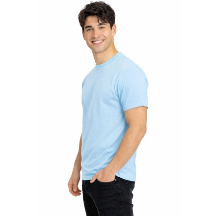 T Shirt Meski Z Krotkim Rekawem Gramatura 190G Jasny Niebieski Widok Z Boku