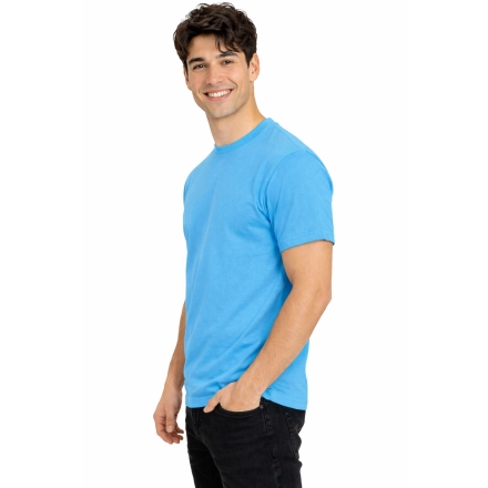 T Shirt Meski Z Krotkim Rekawem Gramatura 190G Niebieski Widok Z Boku