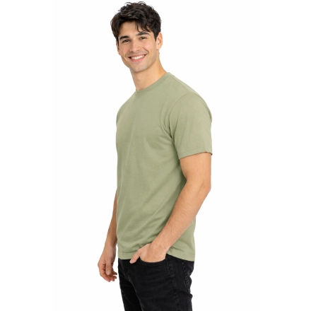 T Shirt Meski Z Krotkim Rekawem Gramatura 190G Pistacjowy Widok Z Boku