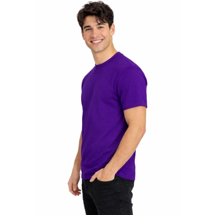 T Shirt Meski Z Krotkim Rekawem Gramatura 190G Purpurowy Widok Z Boku