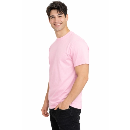 T Shirt Meski Z Krotkim Rekawem Gramatura 190G Rozowy Widok Z Boku