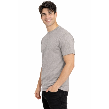 T Shirt Meski Z Krotkim Rekawem Gramatura 190G Szary Widok Z Boku