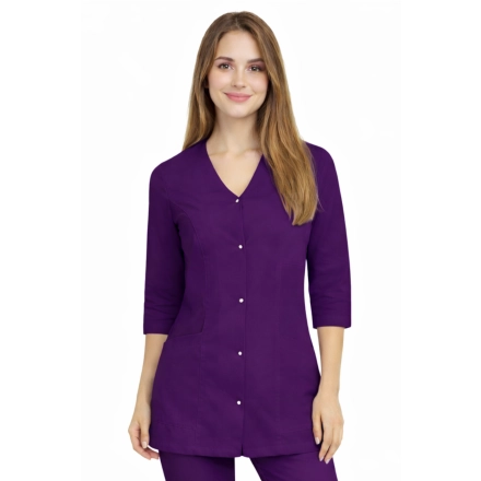 Zakiet Medyczny Casual Premium Fioletowy Z Rekawem 34