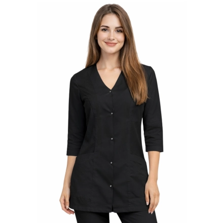 Zakiet Medyczny Casual Premium Z Rekawem 3 4 Czarny