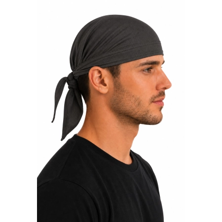 Bandana Chusta Na Glowe Unisex Czarna Widok Z Boku
