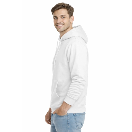 Bluza Dresowa Meska Z Kapturem I Kieszeniami Kolor Bialy Widok Z Boku Bluza Dresowa Meska Z Kapturem I Kieszeniami Kolor Bialy Widok Z Boku
