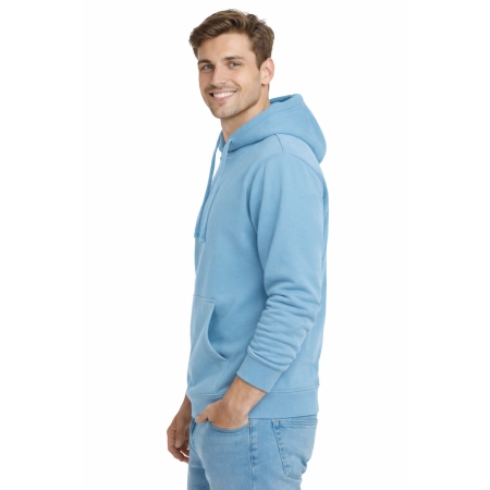 Bluza Dresowa Meska Z Kapturem I Kieszeniami Kolor Jasny Niebieski Widok Z Boku Bluza Dresowa Meska Z Kapturem I Kieszeniami Kolor Jasny Niebieski Widok Z Boku