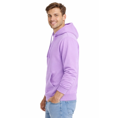 Bluza Dresowa Meska Z Kapturem I Kieszeniami Kolor Wrzos Widok Z Boku Bluza Dresowa Meska Z Kapturem I Kieszeniami Kolor Wrzos Widok Z Boku