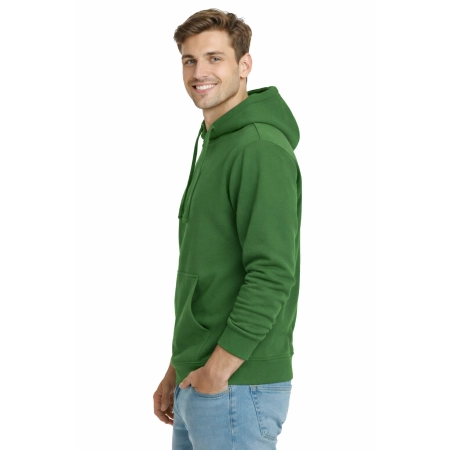 Bluza Dresowa Meska Z Kapturem I Kieszeniami Kolor Zielona Butelka Widok Z Boku Bluza Dresowa Meska Z Kapturem I Kieszeniami Kolor Zielona Butelka Widok Z Boku