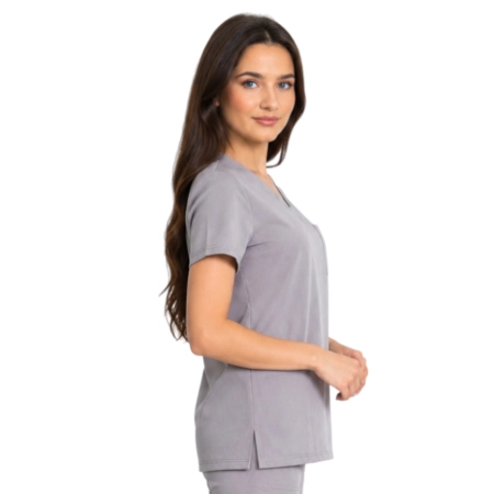 Casual Premium Damska Bluza Medyczna Szara Bok