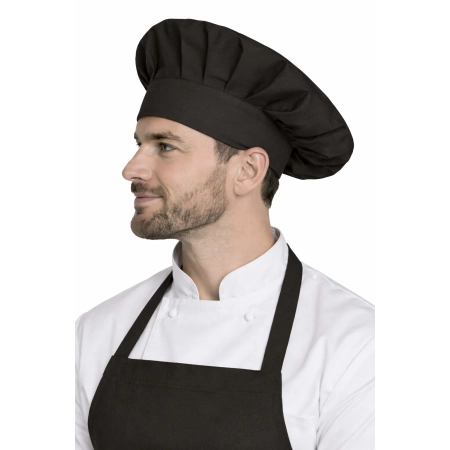 Czapka Kucharska Szefa Kuchni Unisex Czarna Widok Z Boku