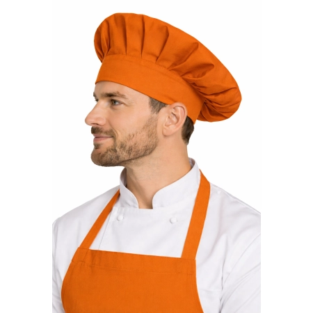 Czapka Kucharska Szefa Kuchni Unisex Pomaranczowa Widok Z Boku