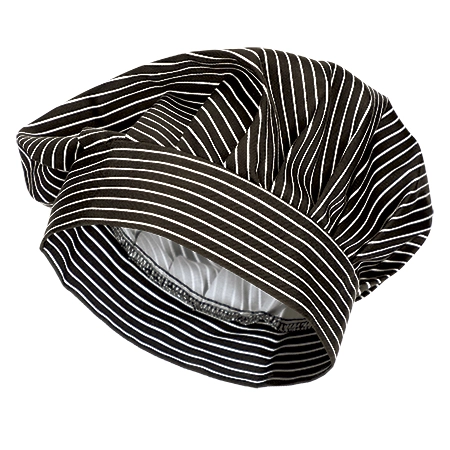 Czapka Szefa Kuchni Szara W Biale Paski Mockup Czapka Szefa Kuchni Szara W Biale Paski Mockup