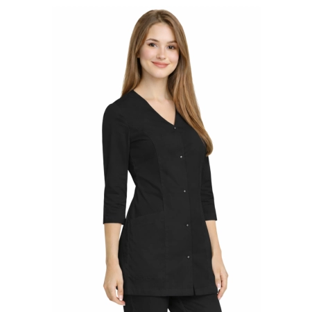 Czarny Zakiet Casual Premium Z Rekawem 3 4 Medyczny