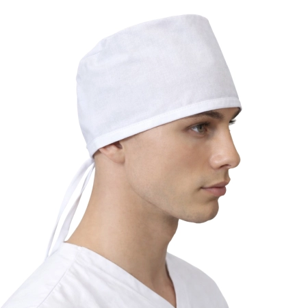 Czepek Medyczny Bialy 100 Bawelna Unisex