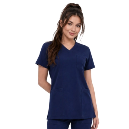 Bluza medyczna ciemny granat casual premium roz. M – bluza medyczna – bluza lekarska robocza
