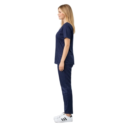 Granatowy Komplet Medyczny Damski Comfort Flex