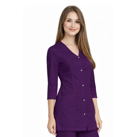 Medyczny Zakiet Casual Premium W Kolorze Fioletowym Rekaw 3 4