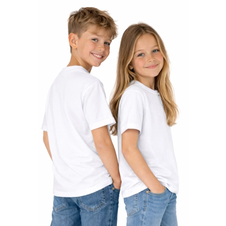T Shirt Dzieciecy Dla Chlopca I Dziewczynki Kolor Bialy Widok Z Boku T Shirt Dzieciecy Dla Chlopca I Dziewczynki Kolor Bialy Widok Z Boku