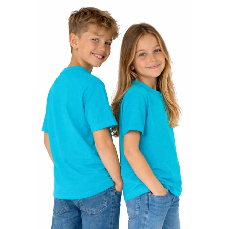 T Shirt Dzieciecy Dla Chlopca I Dziewczynki Kolor Turkus Widok Z Boku T Shirt Dzieciecy Dla Chlopca I Dziewczynki Kolor Turkus Widok Z Boku