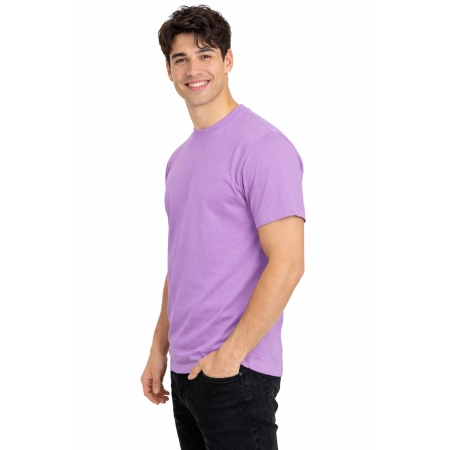 T Shirt Meski Z Krotkim Rekawem Gramatura 190G Wrzosowy Widok Z Boku