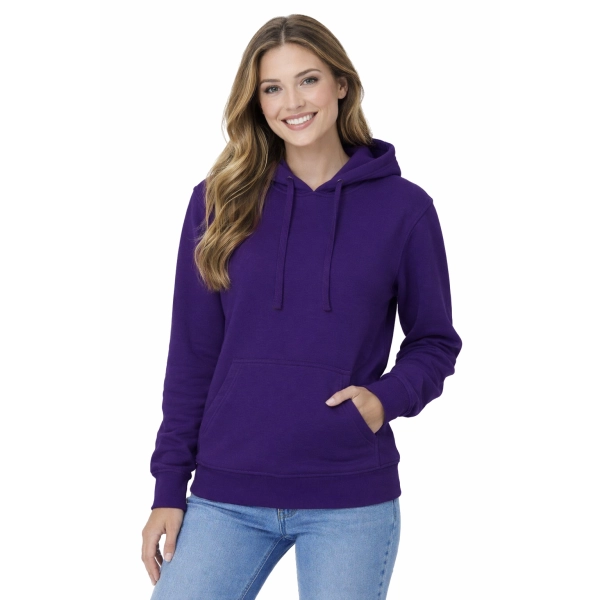 Bluza Damska Z Kapturem Kieszeniami Purpurowa