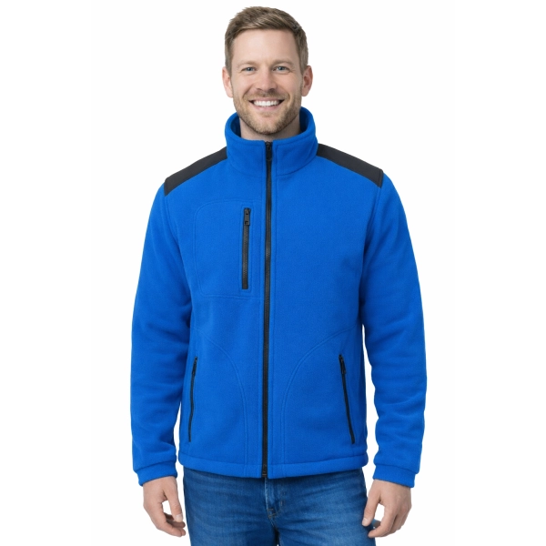 Bluza Polarowa Chabrowy Z Czarnymi Wstawkami Gramatura 360
