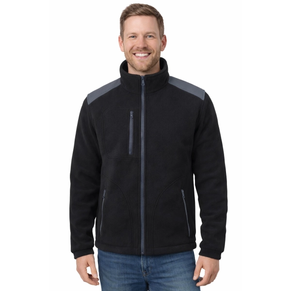 Bluza Polarowa Czarny Z Szarymi Wstawkami Gramatura 360