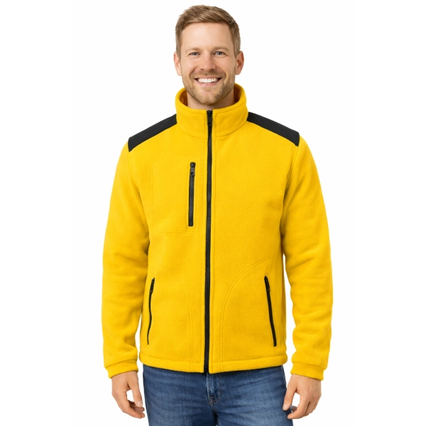Bluza Polarowa Zolty Z Czarnymi Wstawkami Gramatura 360