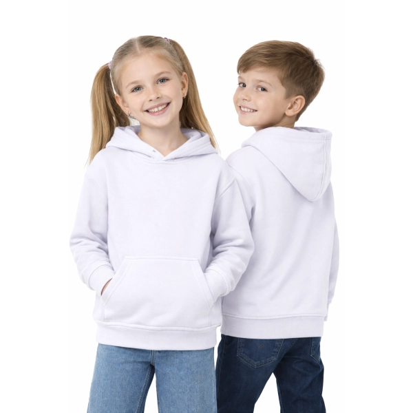 Bluza Sportowa Z Kapturem I Dlugim Rekawem Dziecieca Dla Chlopca I Dziewczynki Biala