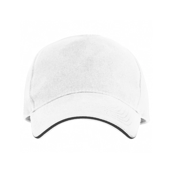 Czapka Z Daszkiem 5 Paneli Otwory Wentylacyjne Unisex Opaska Przeciwpotna Biala Mockup