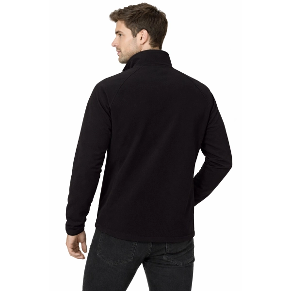 Kurtka Meska Softshell Z Kieszeniami Zapinana Na Zamek Kolor Czarny Widok Z Tylu