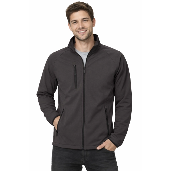 Kurtka Meska Softshell Z Kieszeniami Zapinana Na Zamek Kolor Szary