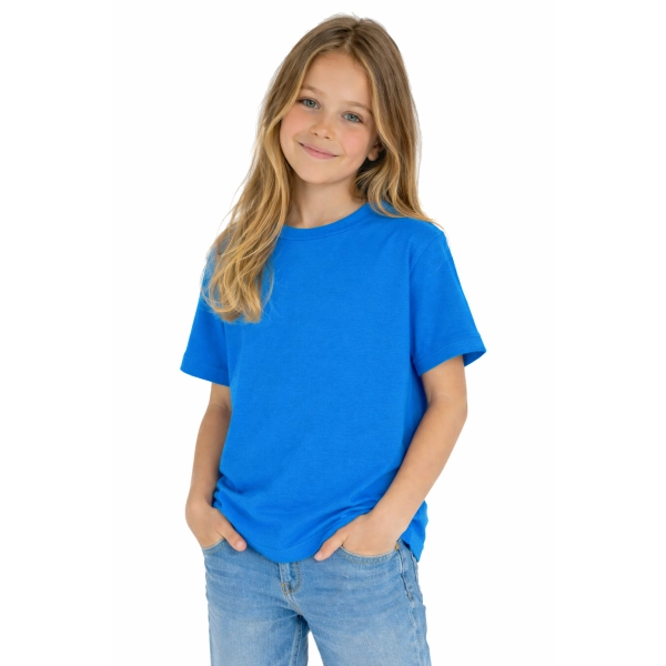 T Shirt Dzieciecy Dla Chlopca I Dziewczynki Kolor Chabrowy Widok Dziewczynki W T Shirt