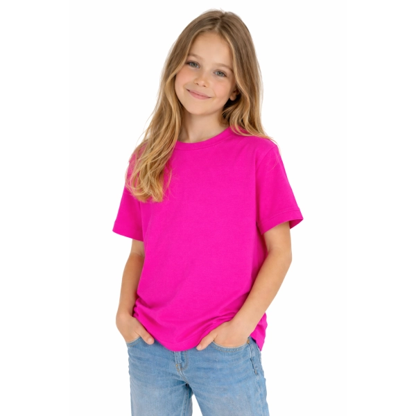 T Shirt Dzieciecy Dla Chlopca I Dziewczynki Kolor Fuksja Widok Dziewczynki W T Shirt