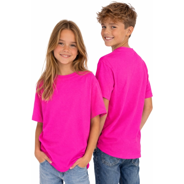 T Shirt Dzieciecy Dla Chlopca I Dziewczynki Kolor Fuksja