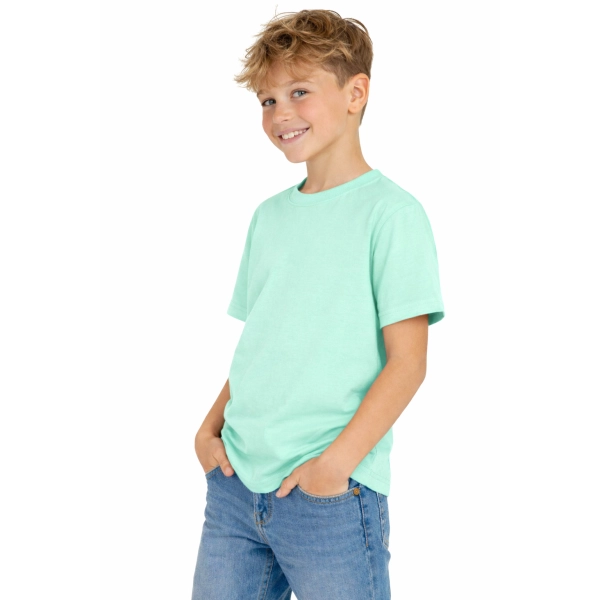 T Shirt Dzieciecy Dla Chlopca I Dziewczynki Kolor Mietowy Widok Chlopca W T Shirt