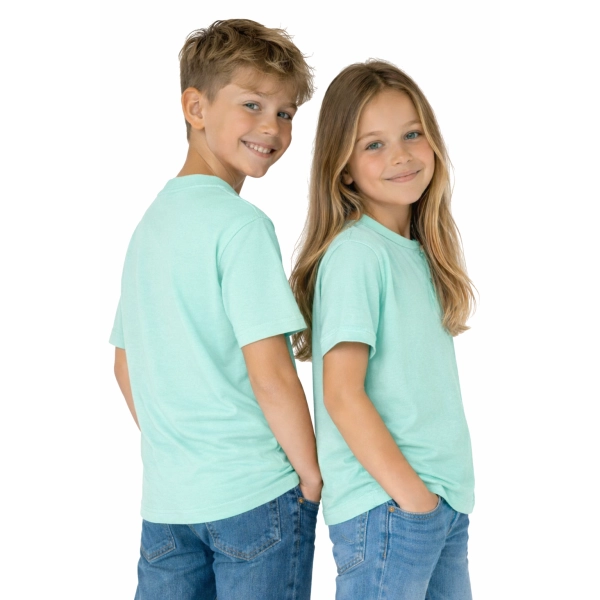 T Shirt Dzieciecy Dla Chlopca I Dziewczynki Kolor Mietowy Widok Z Boku