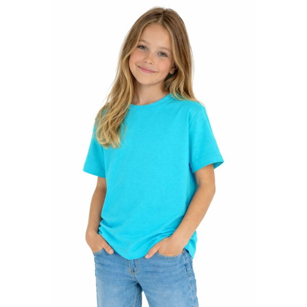 T Shirt Dzieciecy Dla Chlopca I Dziewczynki Kolor Turkusowy Widok Dziewczynki W T Shirt